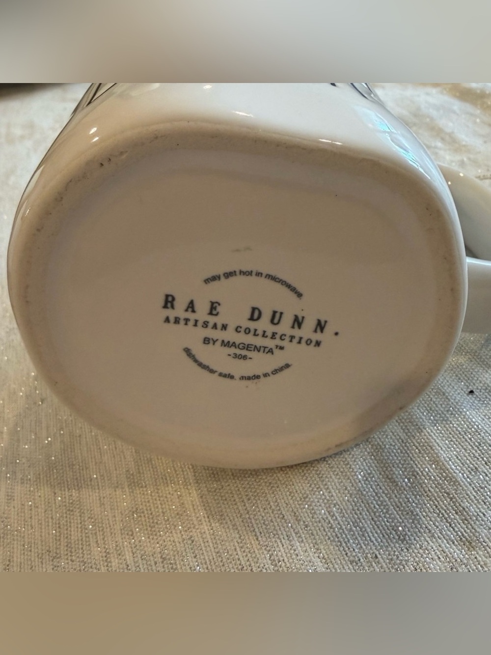 Rae Dunn JUST BREATHE White Ceramic Coffee Mug Artisan Collection 18 Oz - Picture 2 of 7